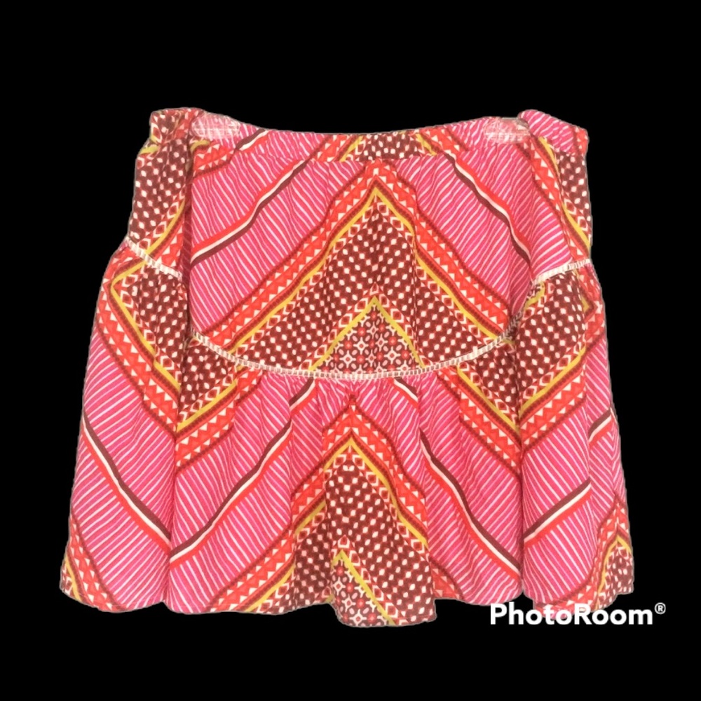 Banana Republic Womens Large Elastic Waist Mini Skirt ruffles lined